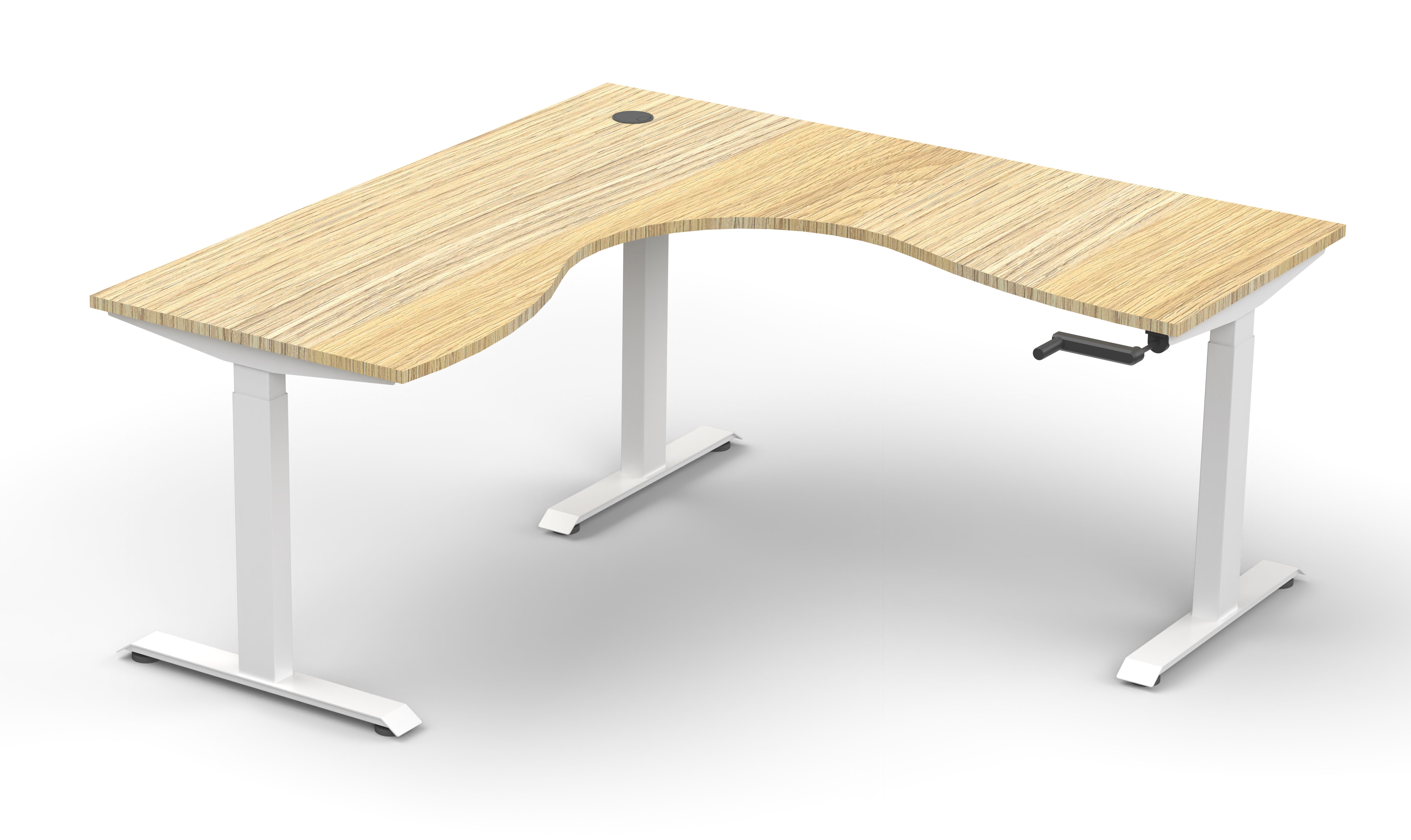 Boost Manual Height Adjustable Corner Desk